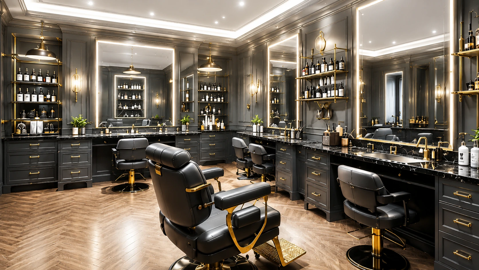 Luxury salon interior